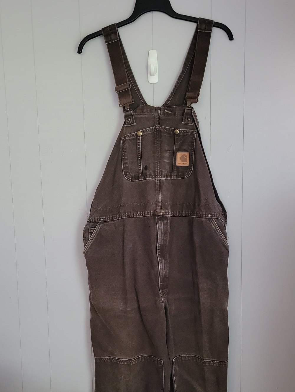 Carhartt Men's Overalls 46x32 Brown Full Length Workwear